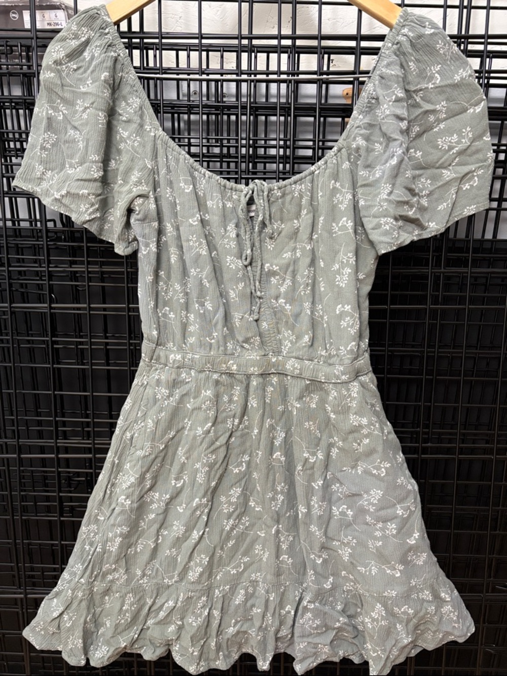 Abercrombie & Fitch Sage Green Floral Mini Dress